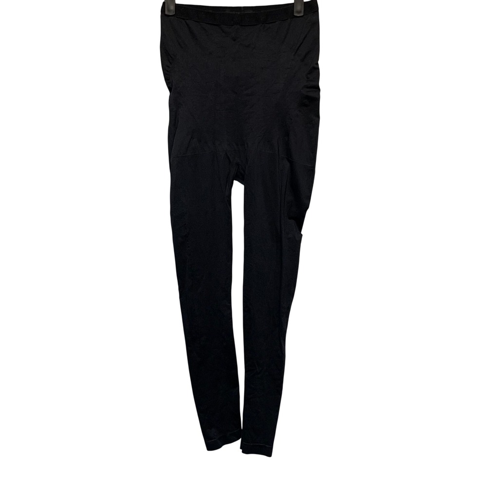 Assets by Spanx Leggings Large Black High Waisted Seamless Shapewear Slimming